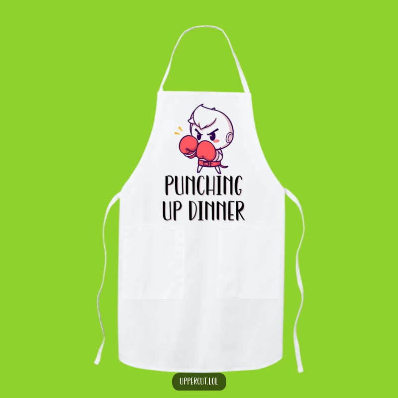 Funny Boxing Glove Punch Apron: Fight Hunger with Kitchen Power!