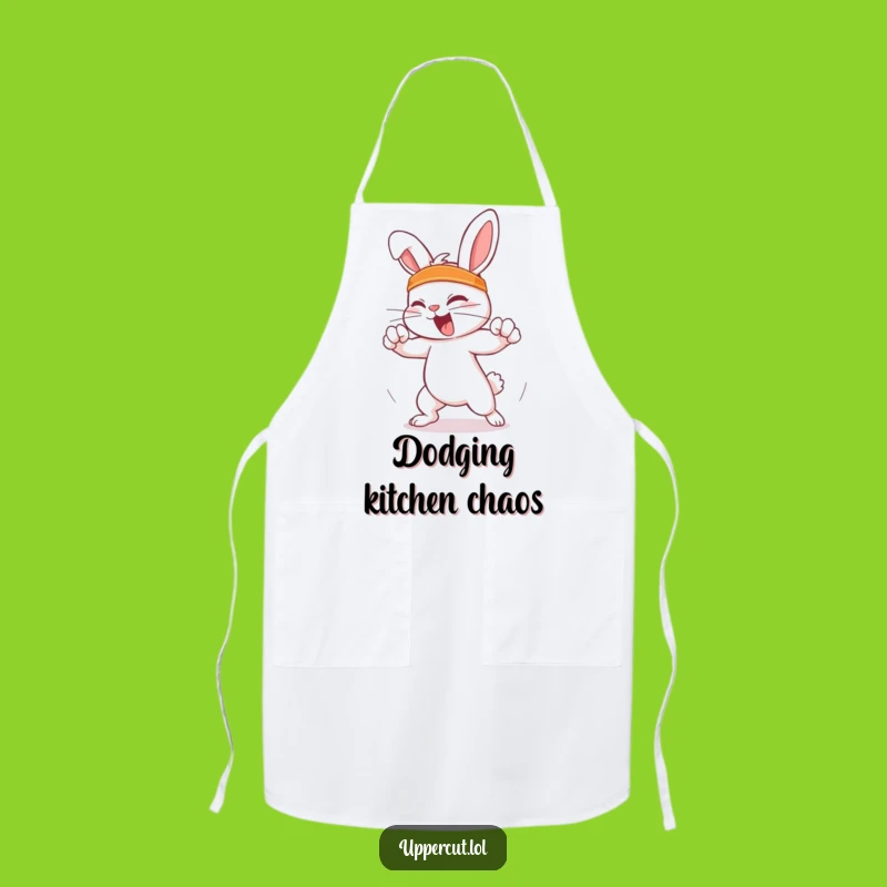 Funny Feisty Rabbit Apron: Dodge Kitchen Mishaps with Style!