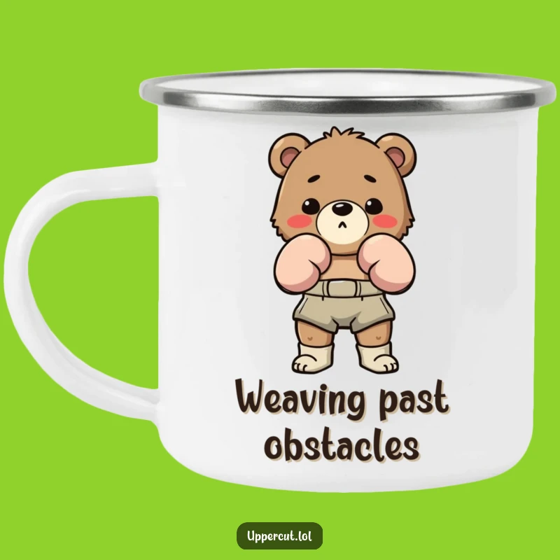 Funny Bear Boxing Camping Mug: Adventure with Playful Spirit!