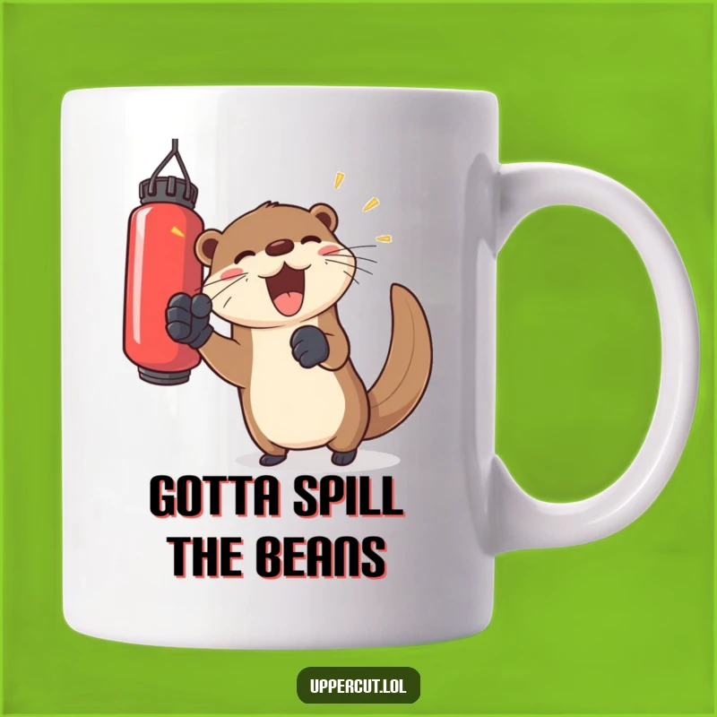 Funny Otter Boxer Mug: Joyful Punching Bag Fun - Hilarious Gift!