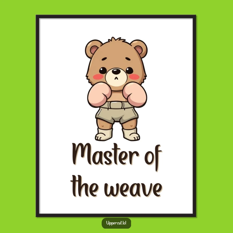 Funny Bear Boxing Digital Art: Playful Power for Instant Decor