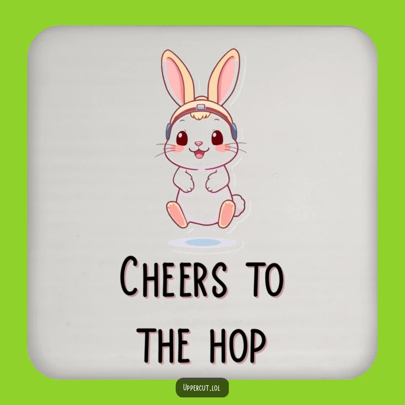 Funny Rabbit Boxer Coaster: Playful Protection for Your Surfaces!