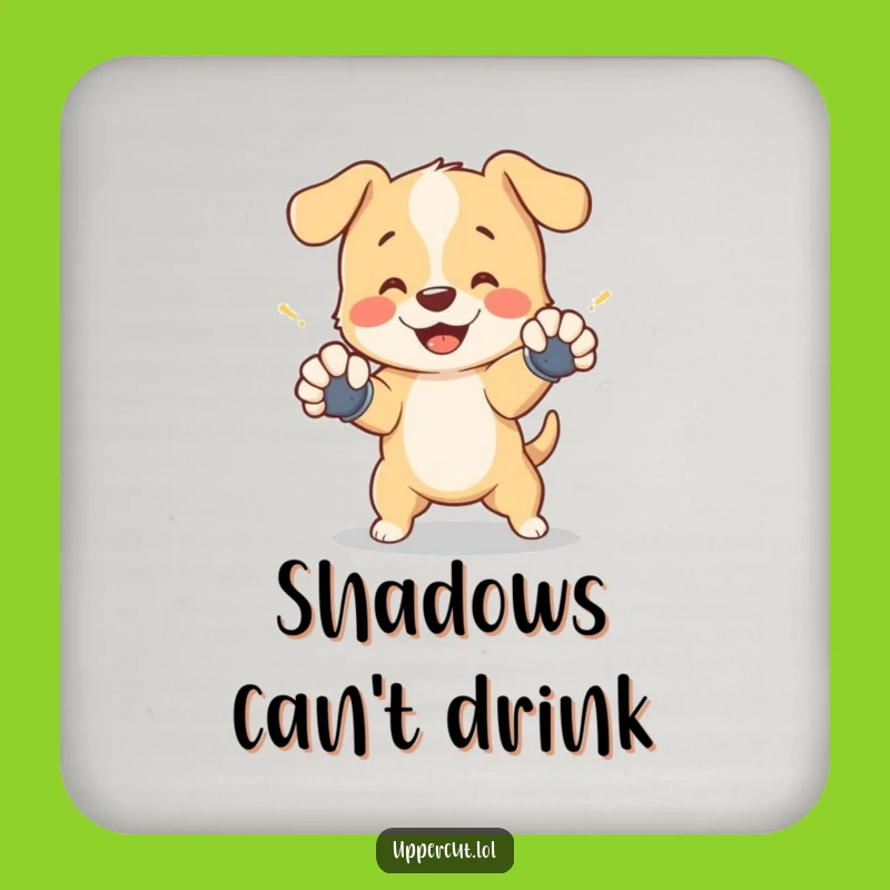 Funny Puppy Boxing Coaster - Protect Surfaces, Playful Dodge Decor, Cute Funny Gift