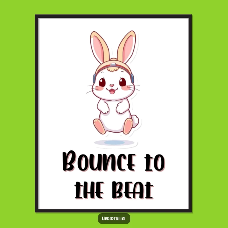 Funny Rabbit Boxer Poster: Playful Wall Art for a Hilarious Gift!