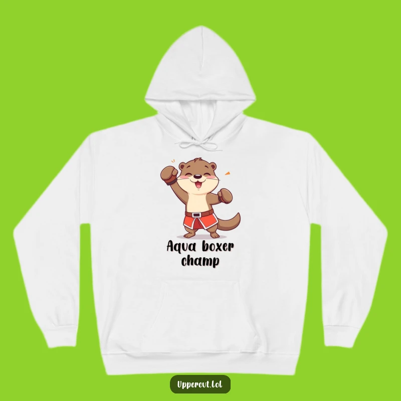 Funny Otter Boxing Hoodie: Cozy Dodging Jab Sweatshirt for Athletes