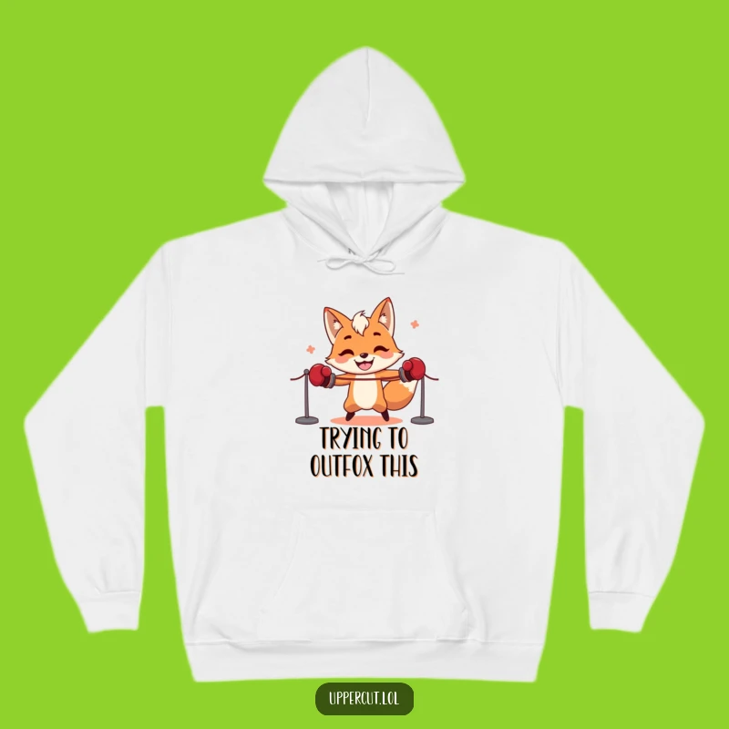 Funny Fox Boxing Hoodie: Cozy and Hilarious Gift for a Laugh!