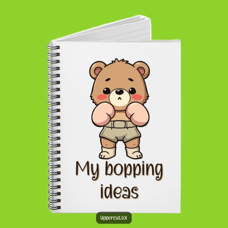Funny Bear Boxing Notebook: Jot Down Playful Plans