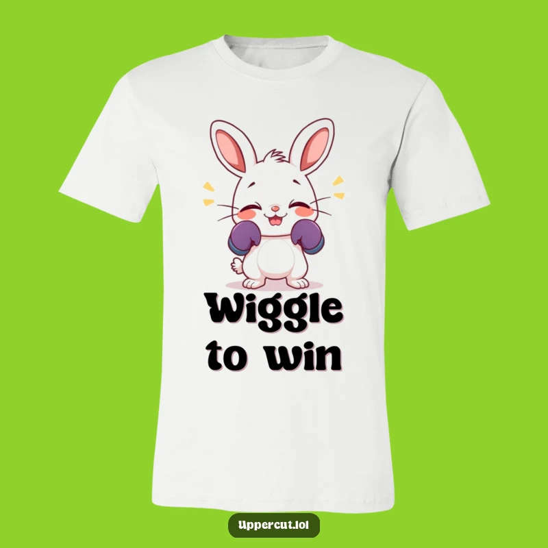 Funny Giggling Rabbit T-Shirt: Boxing Bunny Nose Wiggle Tee for a Funny Gift