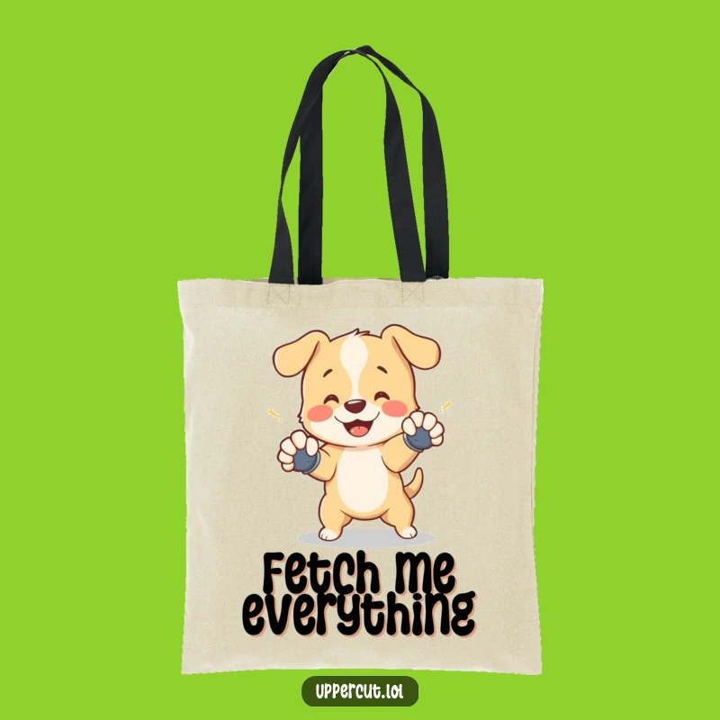 Funny Puppy Boxing Tote Bag - Playful Dodge Accessory, Practical and Humorous Gift